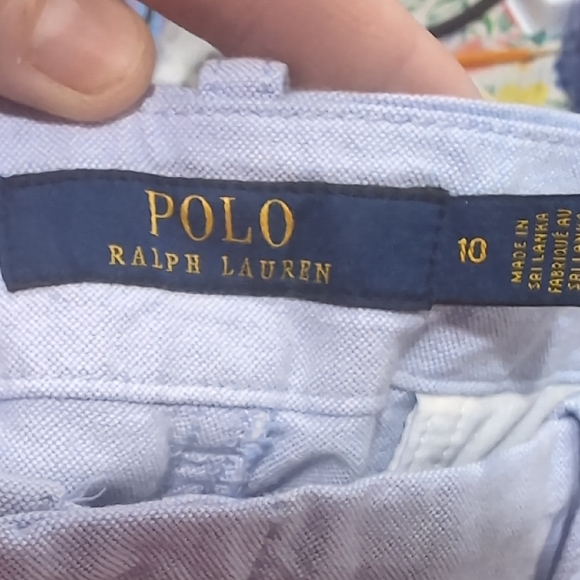 Ralph Lauren Women's Soft Pink and Light Blue Bermuda Shorts Size 10 Like New - Picture 4 of 9